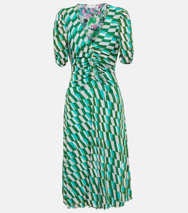  Diane Von Furstenberg Diane Von Furstenberg Koren Printed Minidress 