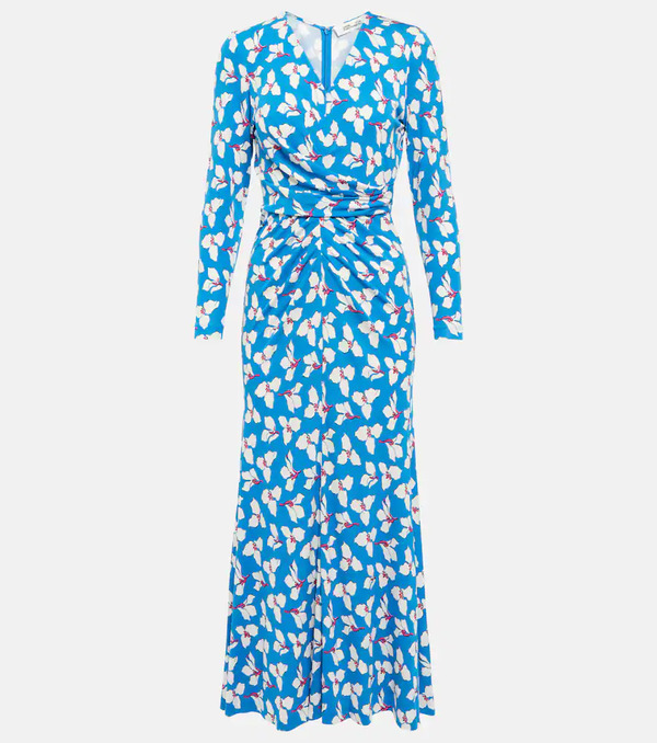  Diane Von Furstenberg Diane Von Furstenberg Printed Jersey Midi Dress 