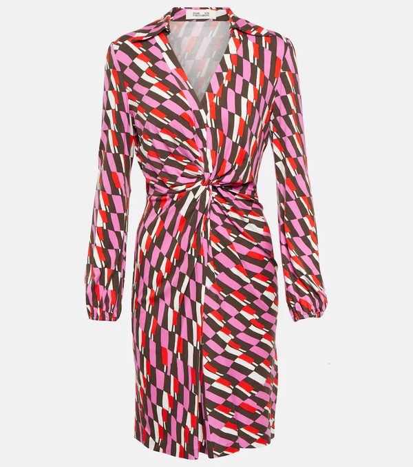  Diane Von Furstenberg Diane Von Furstenberg Printed Wrap Minidress 
