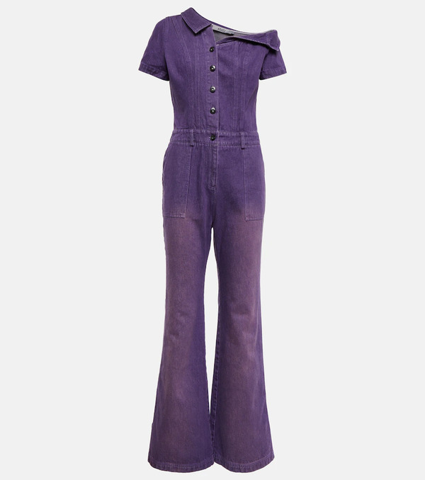  Didu Didu One-shoulder Denim Jumpsuit 