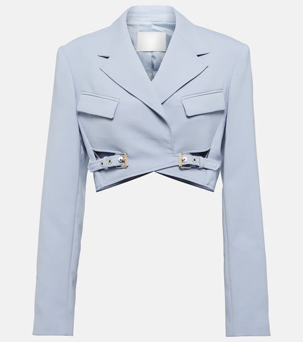  Dion Lee Dion Lee Cropped Wool-blend Blazer 