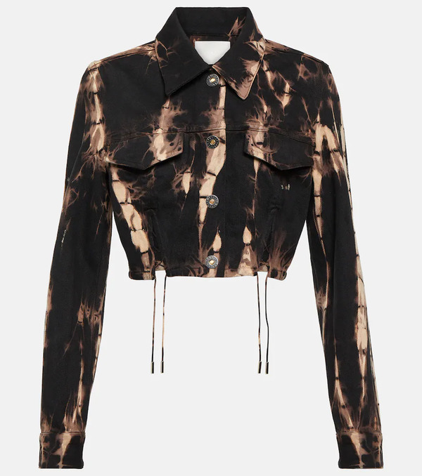 Dion Lee Dion Lee Tie-dye Cropped Denim Jacket 