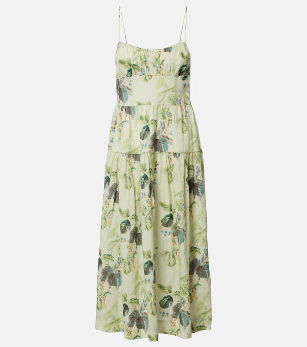  Doen Doen Benoit Floral Ramie Midi Dress 