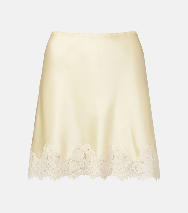  Doen Doen Giulietta Lace-trimmed Silk Miniskirt 