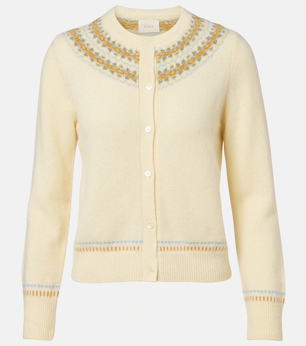  Doen Doen Olympe Fair Isle Wool-blend Cardigan 