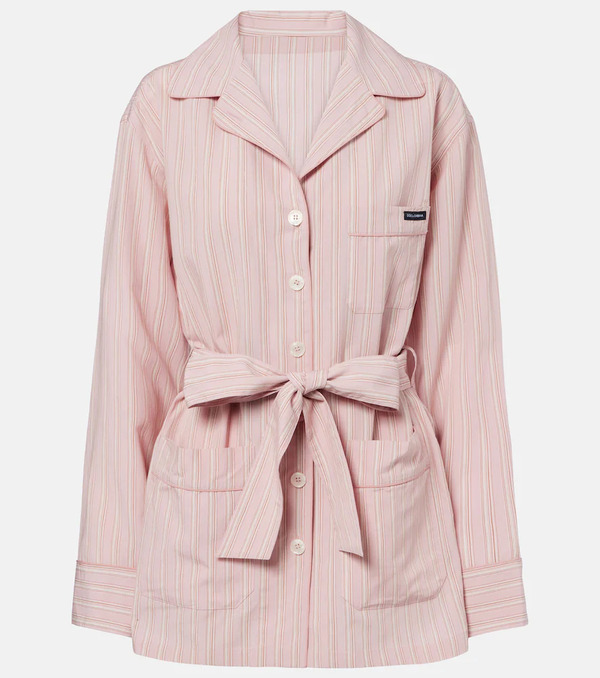  Dolce&gabbana Dolce&gabbana Belted Striped Shirt 