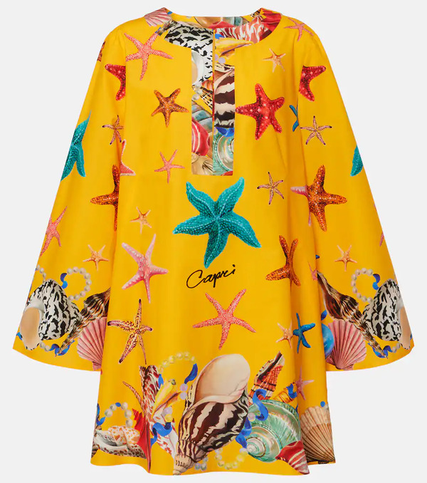  Dolce&gabbana Dolce&gabbana Capri Printed Cotton Tunic 