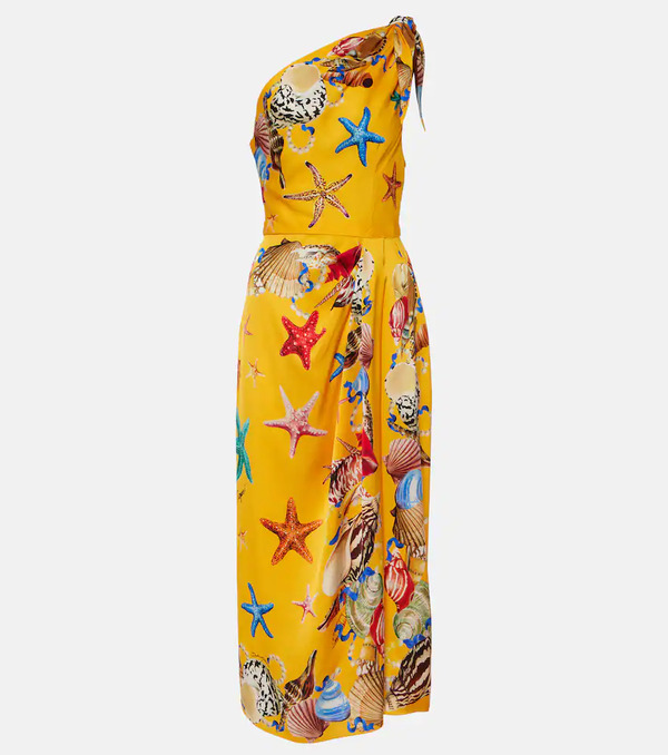  Dolce&gabbana Dolce&gabbana Capri Printed Silk-blend Midi Dress 