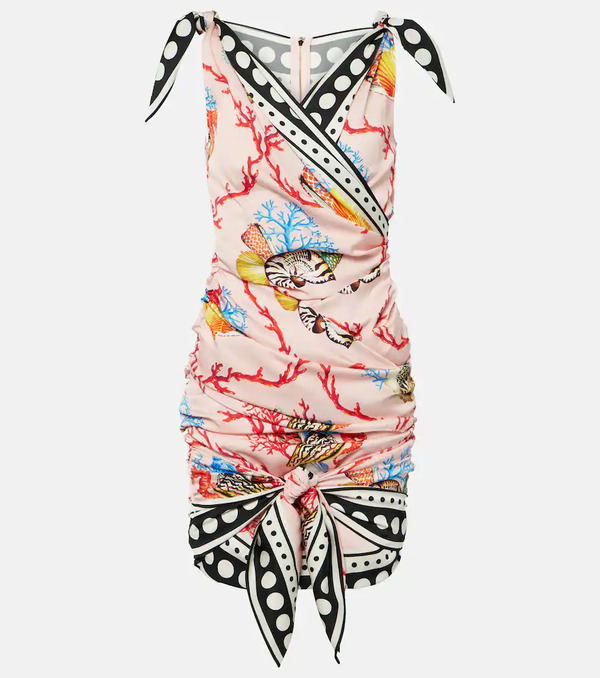  Dolce&gabbana Dolce&gabbana Capri Printed Silk-blend Minidress 