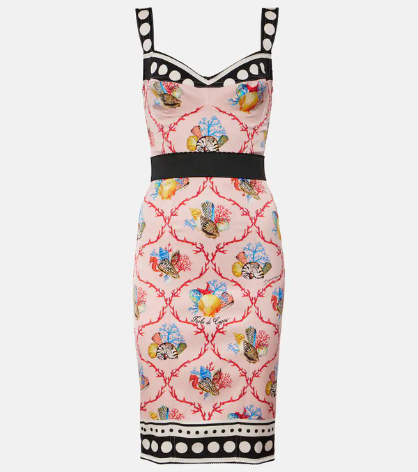  Dolce&gabbana Dolce&gabbana Capri Printed Silk-blend Minidress 