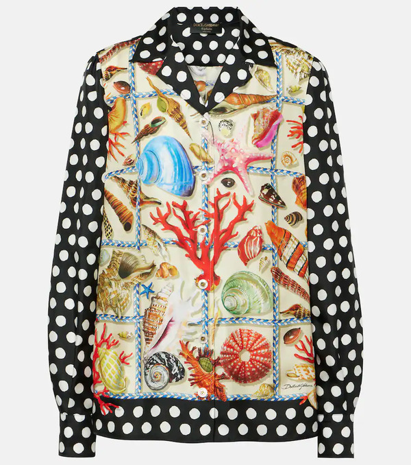  Dolce&gabbana Dolce&gabbana Capri Printed Silk Shirt 