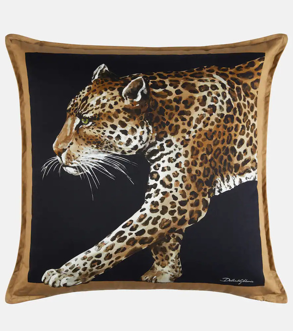  Dolce&gabbana Casa Dolce&gabbana Casa Leopardo Medium Canvas Cushion 