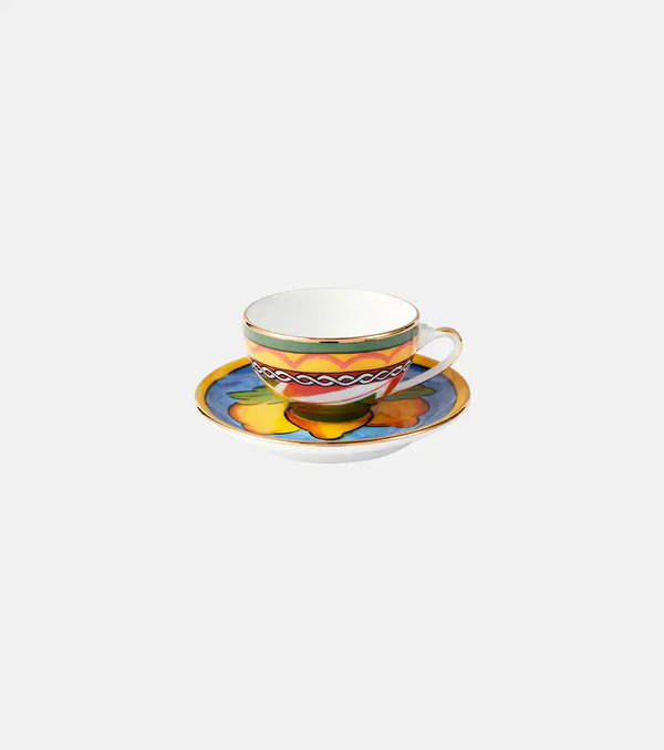  Dolce&gabbana Casa Dolce&gabbana Casa Porcelain Espresso Cup And Saucer Set 