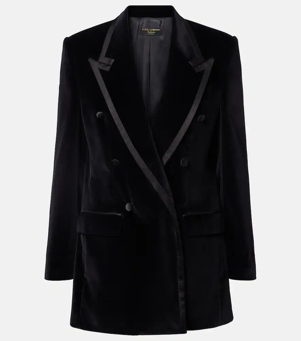  Dolce&gabbana Dolce&gabbana Cotton-blend Velvet Tuxedo Jacket 