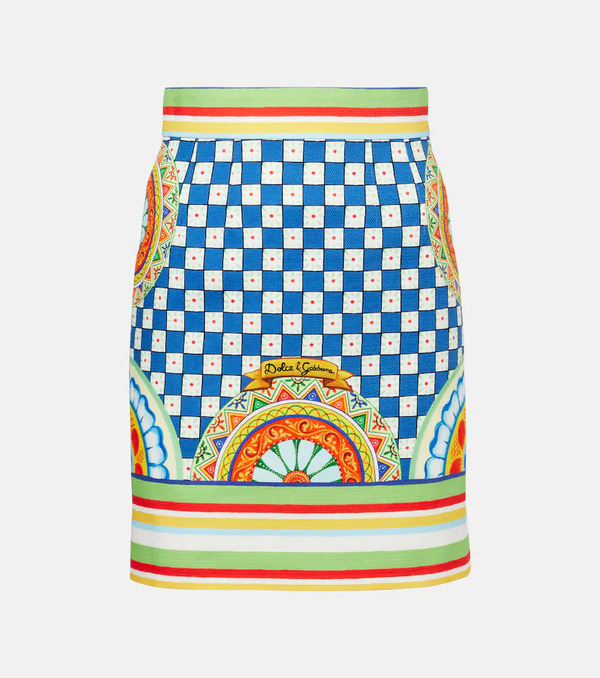  Dolce&gabbana Dolce&gabbana Cotton Patterned Miniskirt 