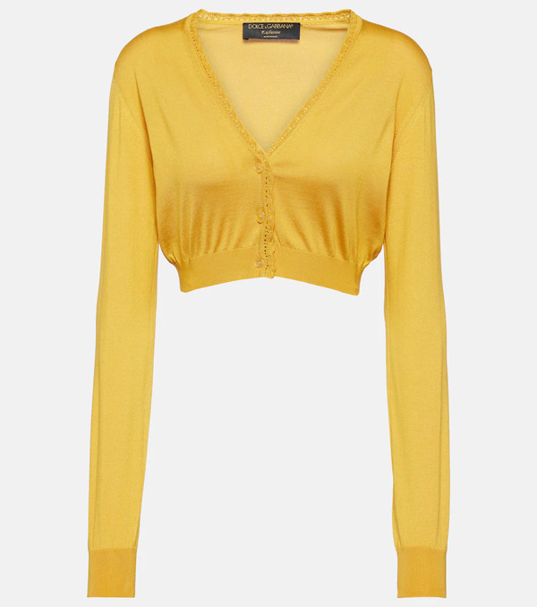  Dolce&gabbana Dolce&gabbana Cropped Silk Cardigan 