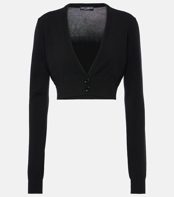  Dolce&gabbana Dolce&gabbana Cropped Virgin Wool Cardigan 