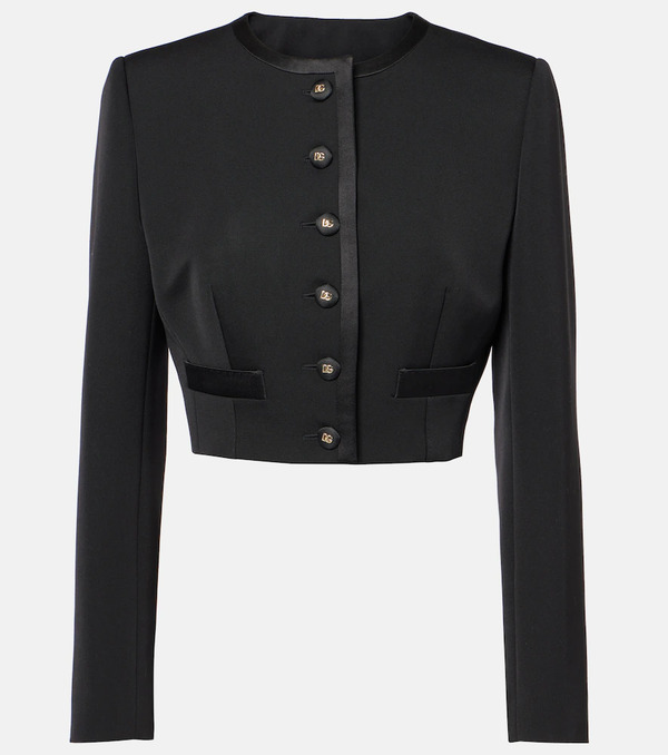 Dolce&gabbana Dolce&gabbana Cropped Wool-blend Jacket 