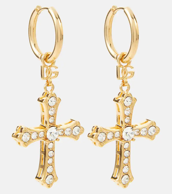  Dolce&gabbana Dolce&gabbana Crystal-embellished Drop Earrings 