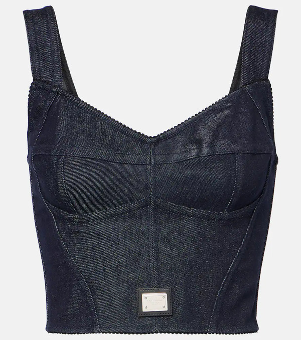  Dolce&gabbana Dolce&gabbana Denim Bustier Top 