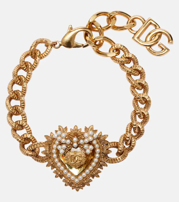  Dolce&gabbana Dolce&gabbana Devotion Faux Pearl-embellished Bracelet 