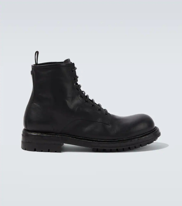  Dolce&gabbana Dolce&gabbana Dg Leather Combat Boots 
