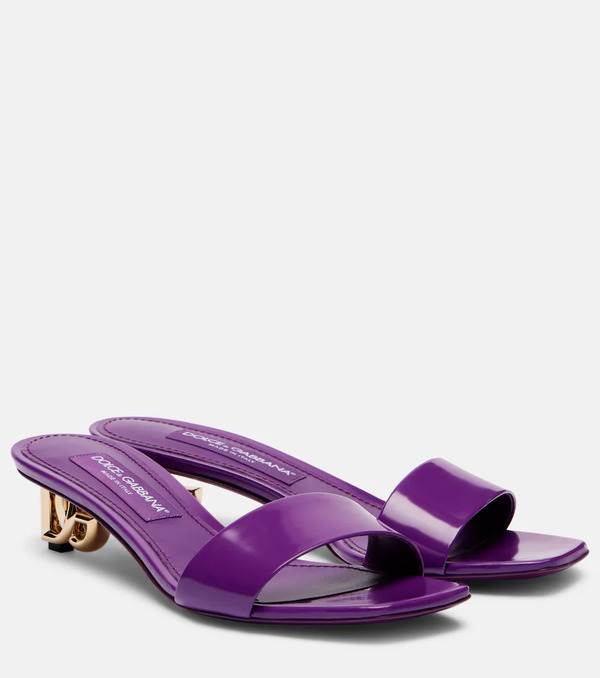  Dolce&gabbana Dolce&gabbana Dg Leather Mules 