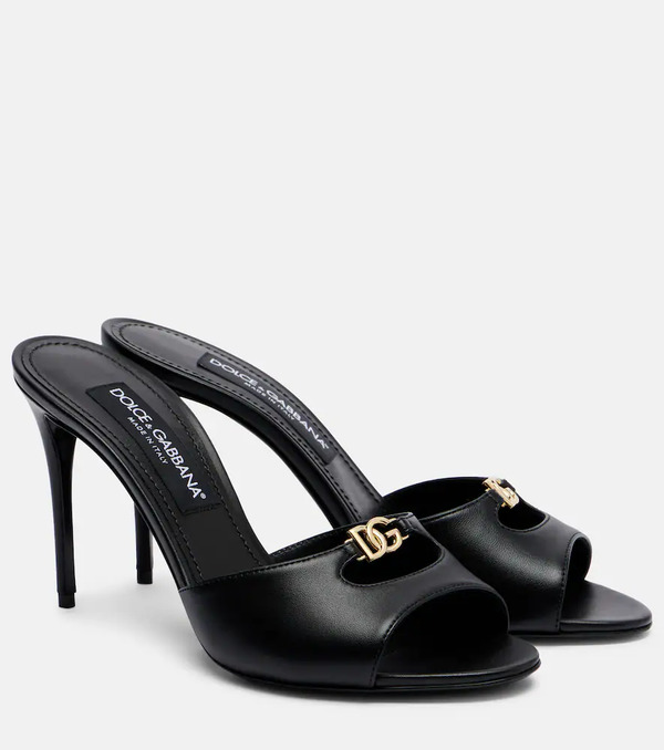  Dolce&gabbana Dolce&gabbana Dg Leather Mules 