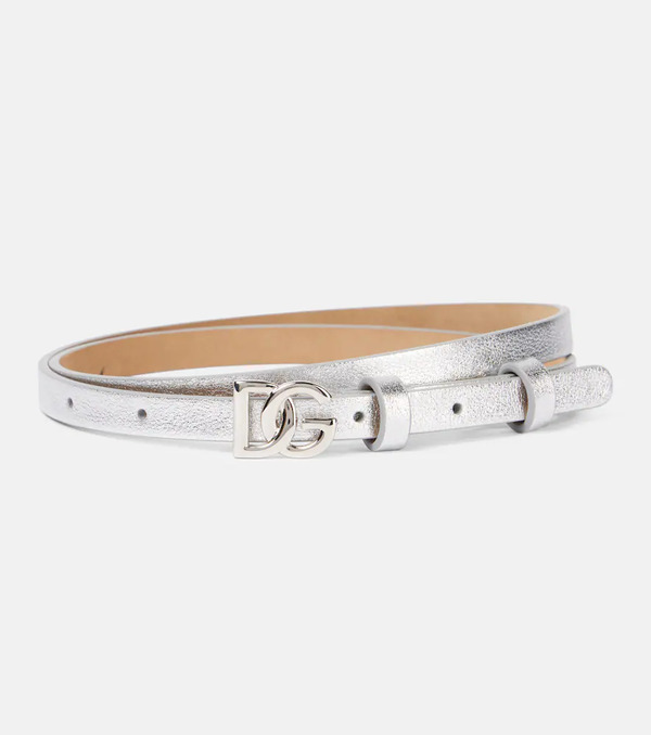  Dolce&gabbana Dolce&gabbana Dg 10mm Metallic Leather Belt 