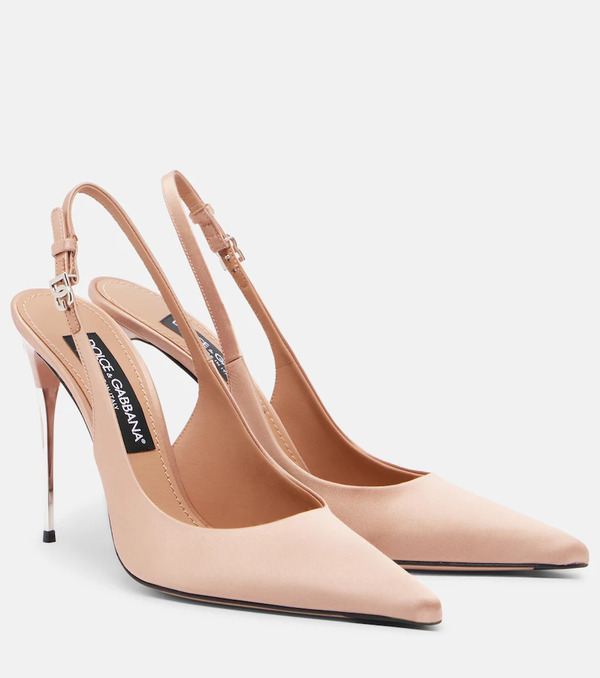  Dolce&gabbana Dolce&gabbana Dg Satin Slingback Pumps 