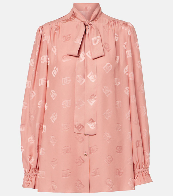  Dolce&gabbana Dolce&gabbana Dg Silk Satin Blouse 