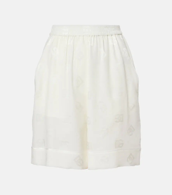  Dolce&gabbana Dolce&gabbana Dg Silk Satin Jacquard Shorts 