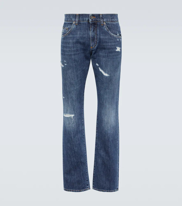  Dolce&gabbana Dolce&gabbana Distressed Straight Jeans 