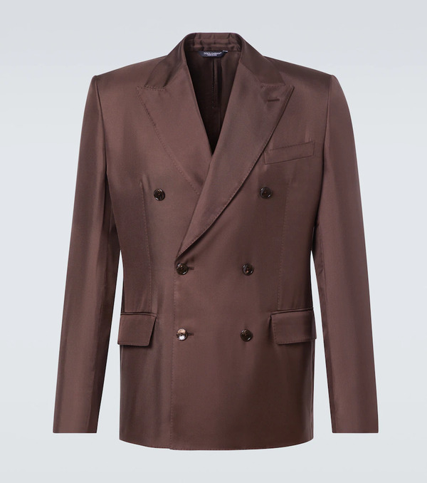  Dolce&gabbana Dolce&gabbana Double-breasted Silk Twill Blazer 