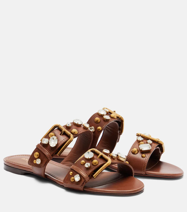  Dolce&gabbana Dolce&gabbana Embellished Leather Sandals 