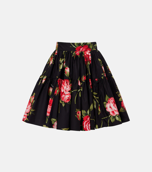  Dolce&gabbana Dolce&gabbana Floral Cotton Miniskirt 