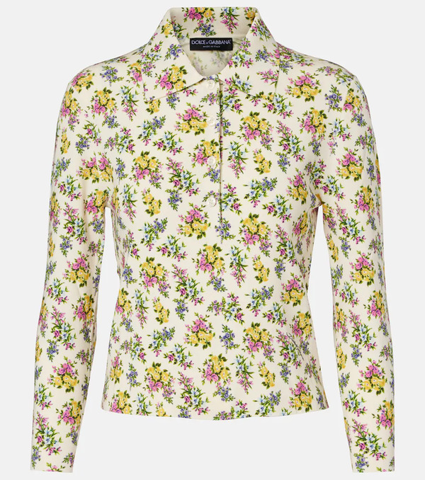  Dolce&gabbana Dolce&gabbana Floral Polo Shirt 