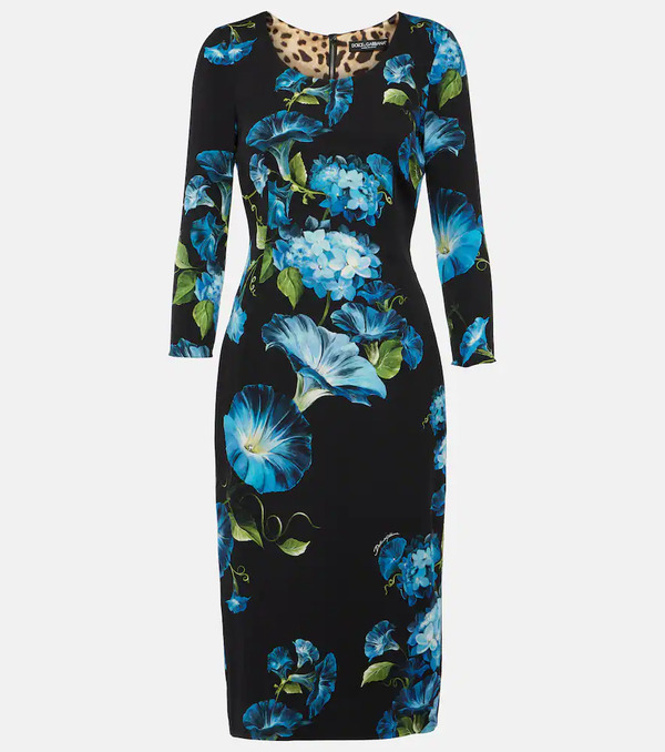  Dolce&gabbana Dolce&gabbana Floral Silk-blend Midi Dress 