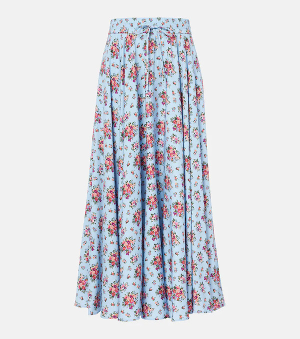 Dolce&gabbana Dolce&gabbana Floral Silk-blend Midi Skirt 