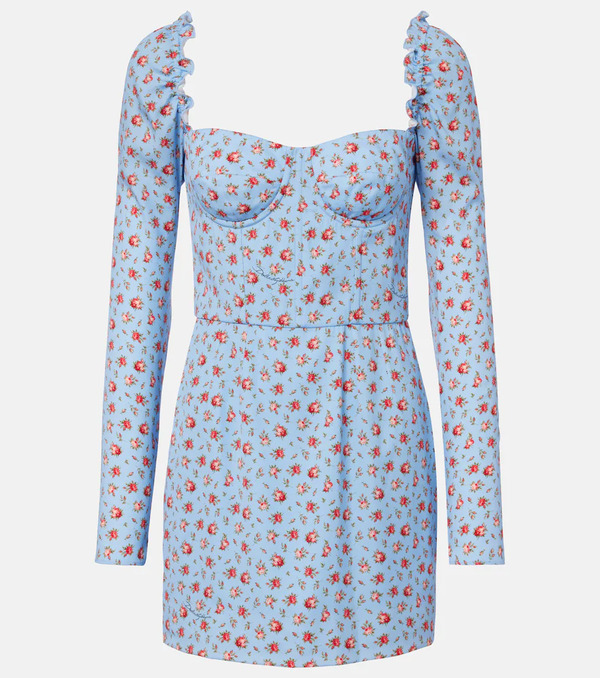  Dolce&gabbana Dolce&gabbana Floral Silk-blend Minidress 