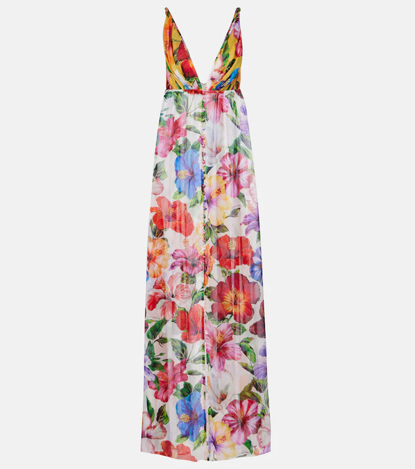 Dolce&gabbana Dolce&gabbana Floral Silk Chiffon Top 