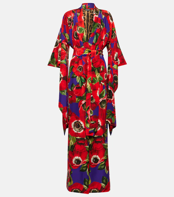  Dolce&gabbana Dolce&gabbana Floral Silk Robe 