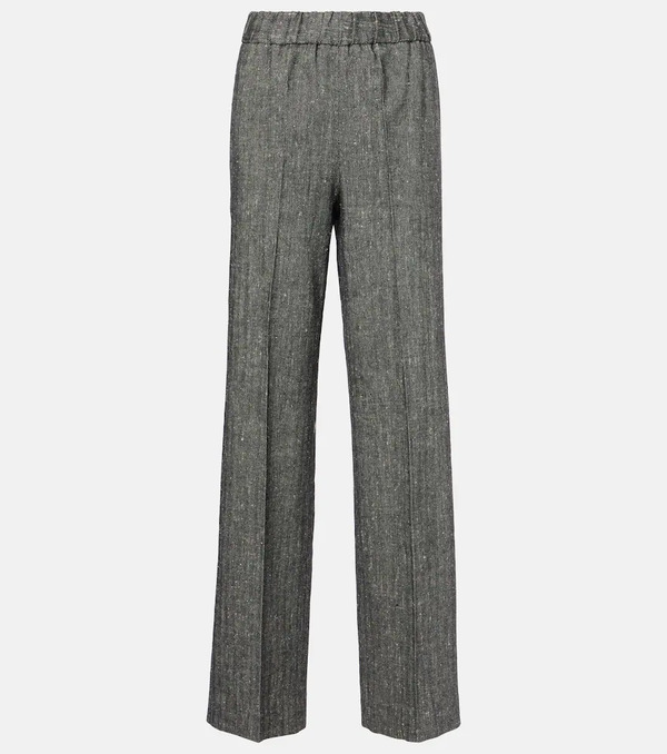  Dolce&gabbana Dolce&gabbana High-rise Wool-blend Wide-leg Pants 