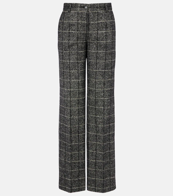  Dolce&gabbana Dolce&gabbana High-rise Wool-blend Wide-leg Pants 