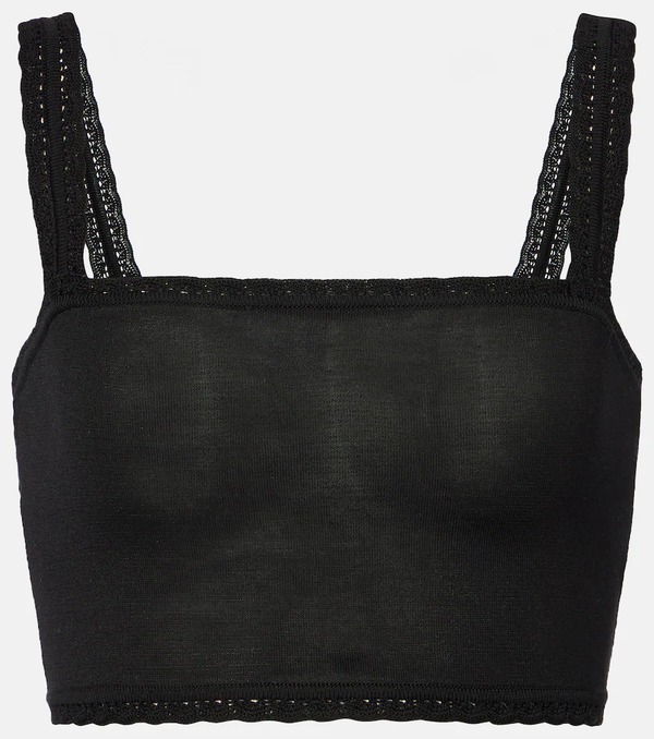  Dolce&gabbana Dolce&gabbana Knitted Silk Crop Top 