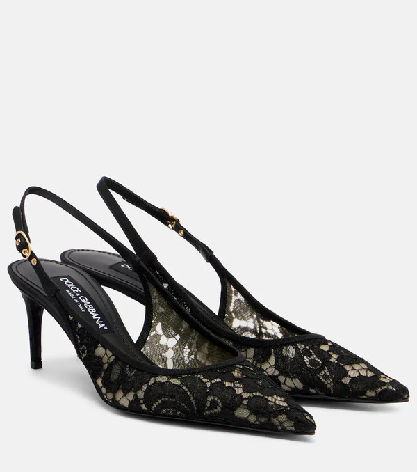  Dolce&gabbana Dolce&gabbana Lace Slingback Pumps 