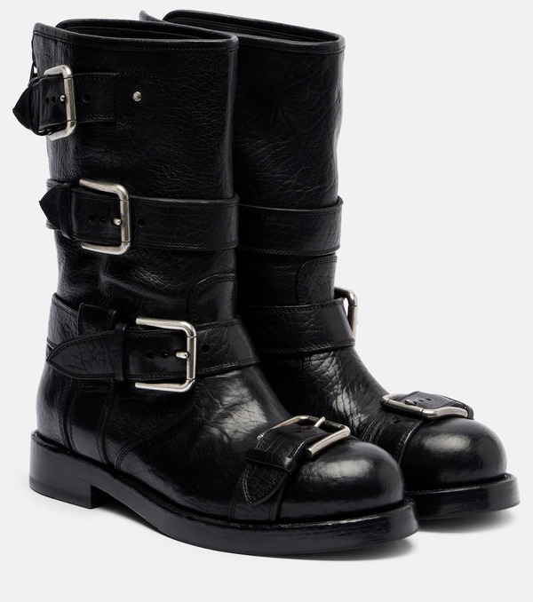  Dolce&gabbana Dolce&gabbana Leather Biker Boots 