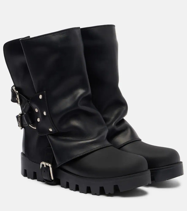  Dolce&gabbana Dolce&gabbana Leather Biker Boots 