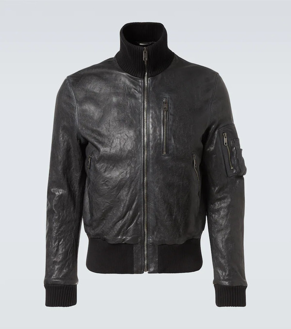  Dolce&gabbana Dolce&gabbana Leather Bomber Jacket 