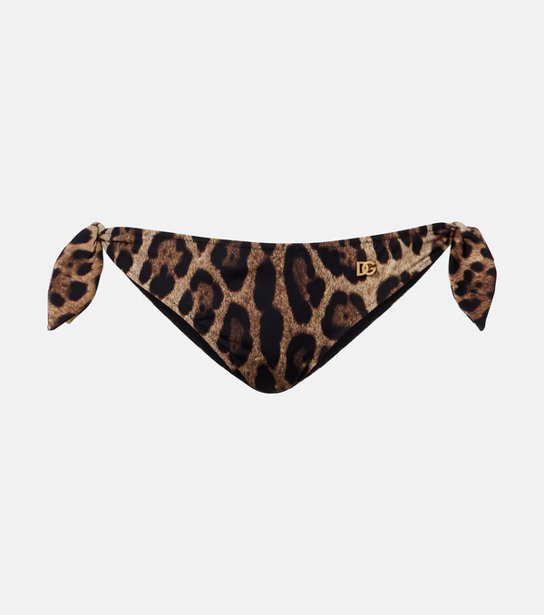  Dolce&gabbana Dolce&gabbana Leopard-print Bikini Bottoms 